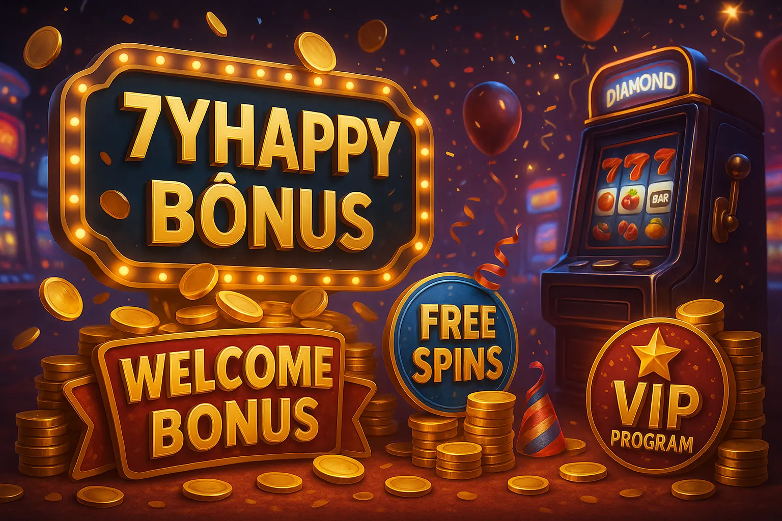 O bônus promocional 7YHAPPY é uma ótima maneira de começar sua aventura