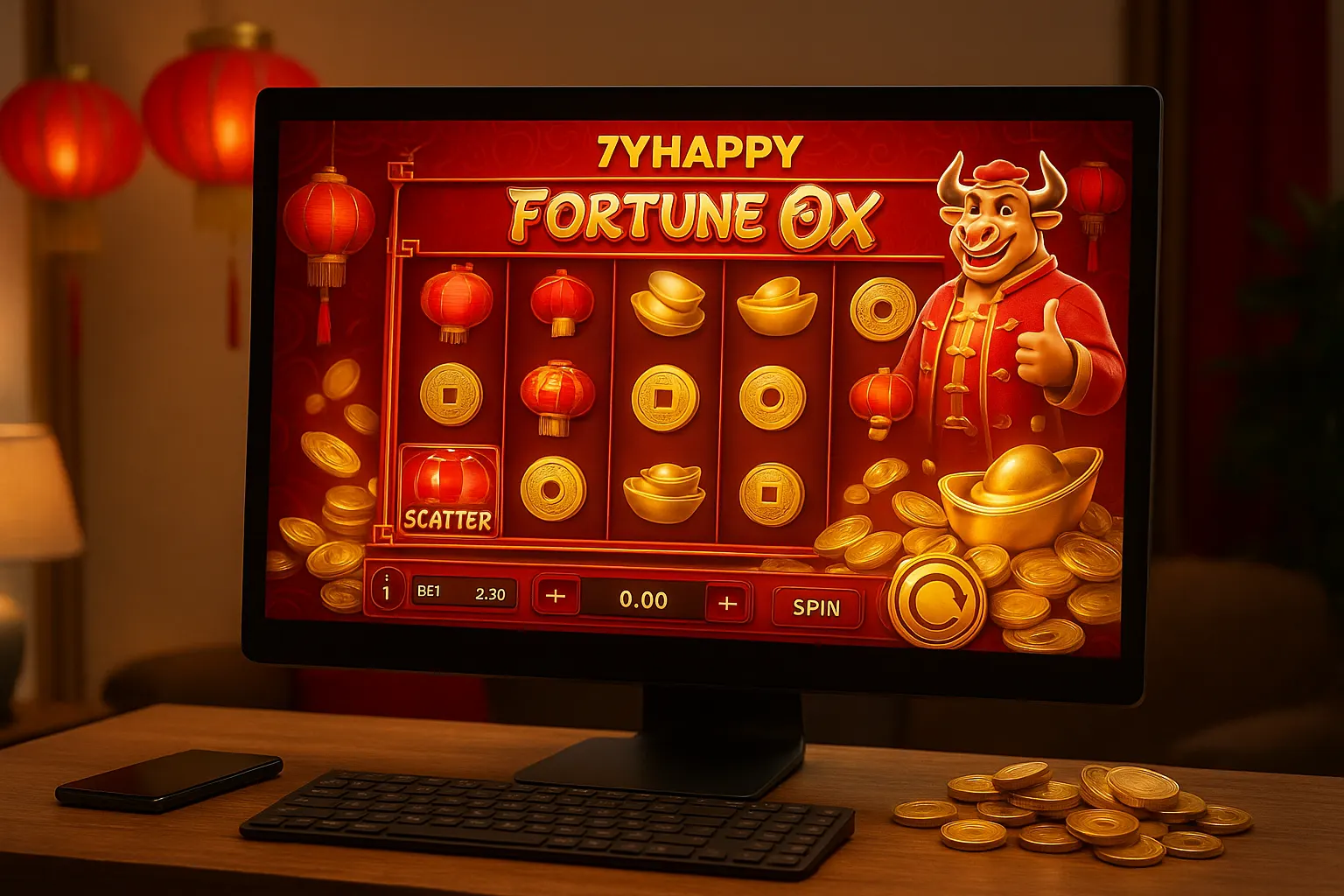 Fortune Ox no 7YHAPPY - Aposte Agora e Reivindique Seus Ganhos