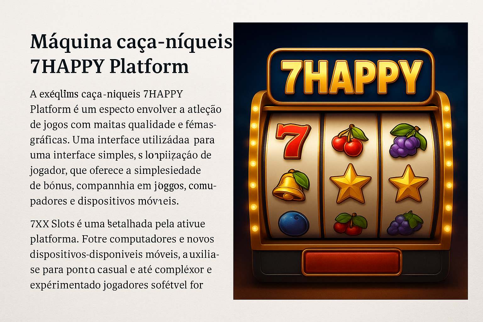 Jogos de Slot no Casino Online 7YHAPPY