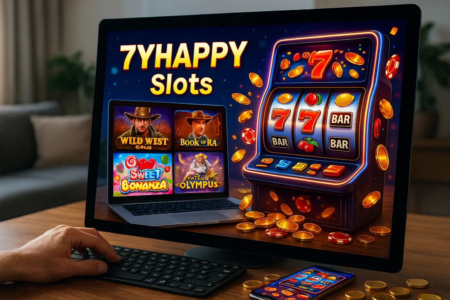Explore o mundo das slot machines no 7YHAPPY Casino